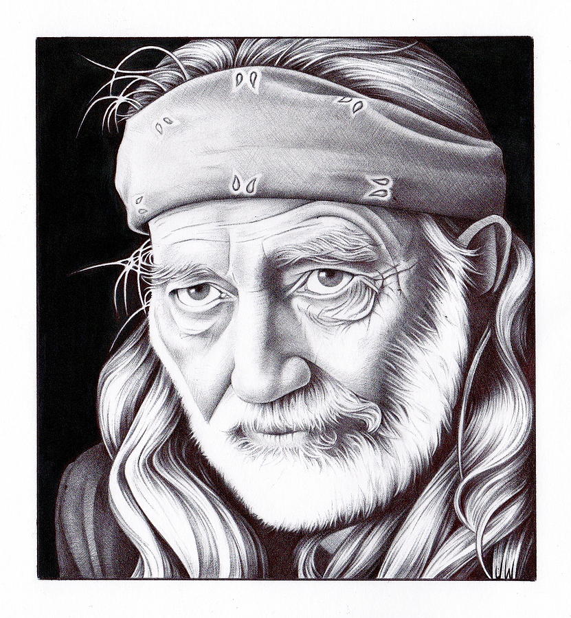 831x900 Willie Nelson Drawing - Willie Nelson Drawing