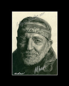 240x300 Willie Nelson Country Singer Poet Drawing From Artist Art Image - Willie Nelson Drawing