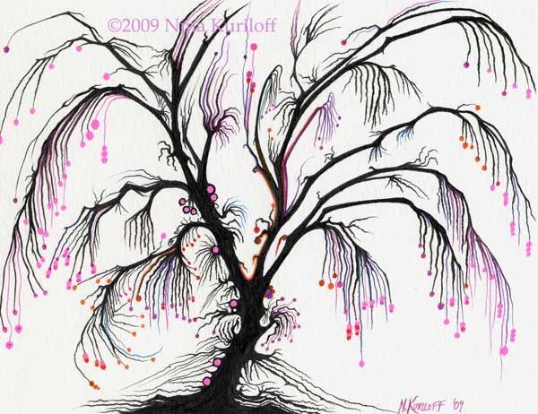 600x462 Willow Tree Painting - Willow Tree Drawing