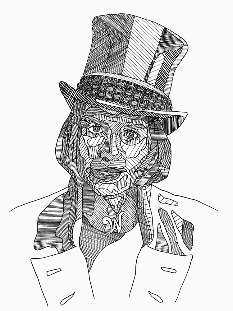 750x1000 willy wonka men's premium t shirt - Willy Wonka Drawing