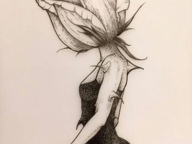 640x480 Drawing Of Wilted Rose La Bigotta Illustration One Drawings Art - Wilted Rose Drawing