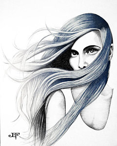 240x300 Wind Blowing Hair Drawings Fine Art America - Wind Blowing Drawing