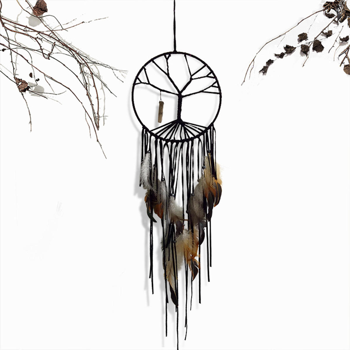 1200x1200 Dream Catcher Handmade Colorful Feather Wall Hanging Decorations - Wind Chime Drawing