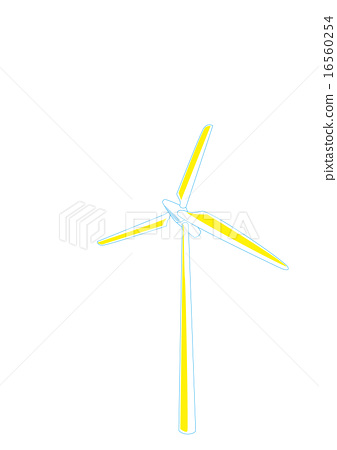 337x450 Wind Power Generation Line Drawing - Wind Power Drawing