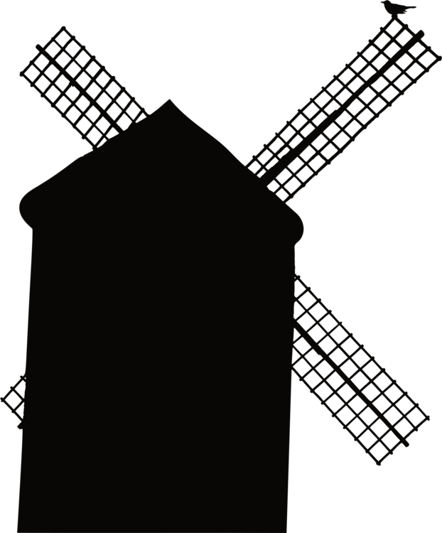 622x750 Windmill Silhouette Wind Power Drawing Cc0 - Wind Power Drawing