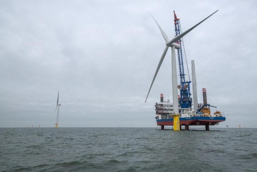 845x566 British Grid Getting Electricity From New Offshore Wind Farm - Wind Power Drawing