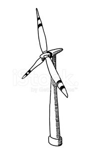 183x300 wind turbine drawing stock vectors - Wind Turbine Drawing
