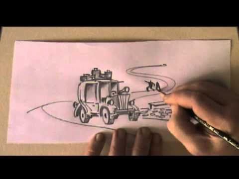 480x360 how to draw a car and a winding road fast pencil drawing - Winding Road Drawing