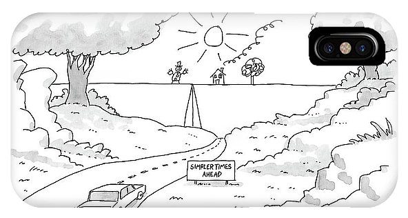 592x316 a car on a winding road heads for a straight road iphone x case - Winding Road Drawing