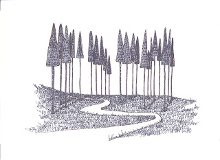 320x233 cob cottage studio down the pen and ink road - Winding Road Drawing