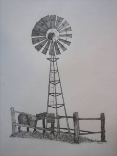 375x500 windmill drawing - Windmill Drawing