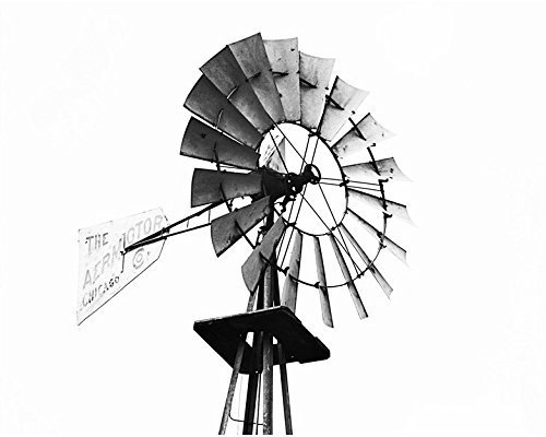 500x400 black and white windmill rustic farmhouse fine art - Windmill Line Drawing