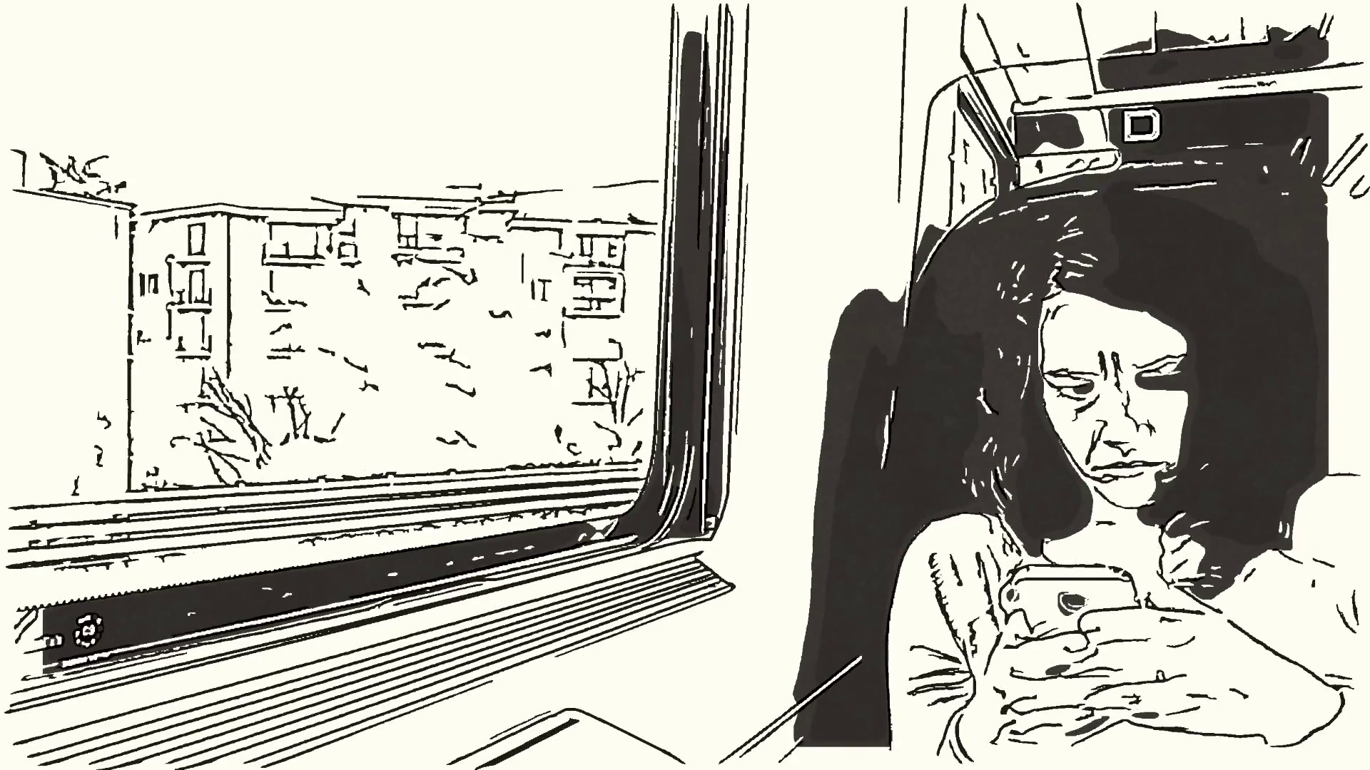Рисунок из окна поезда
