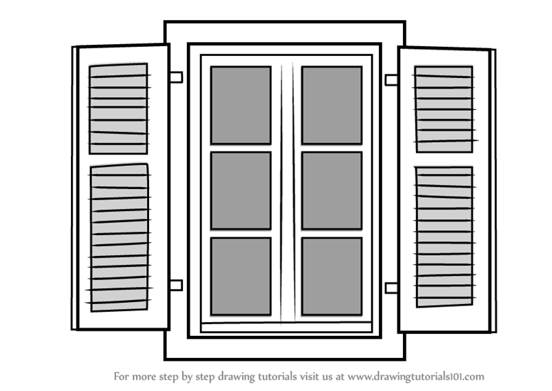 800x567 Learn How To Draw Open Window - Window Drawing