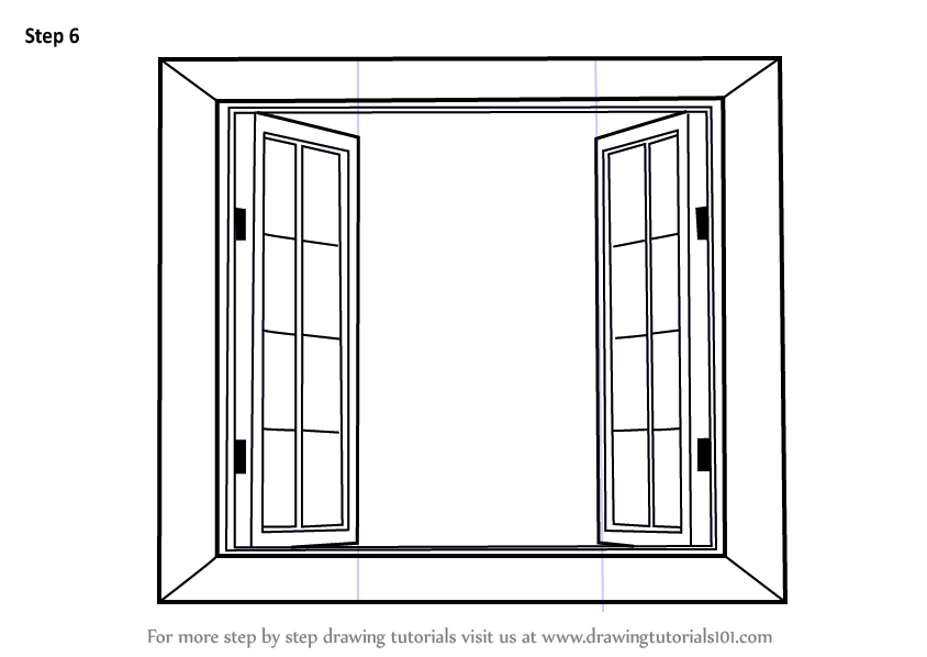 844x598 learn how to draw wooden windows - Window Drawing