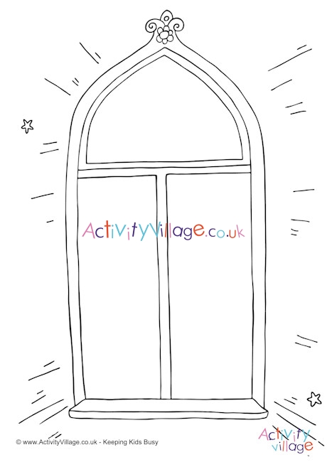 460x650 Stained Glass Window Frame - Window Frame Drawing