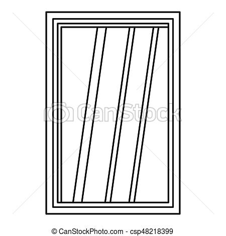 450x470 white window frame icon outline white window frame icon - Window Frame Drawing