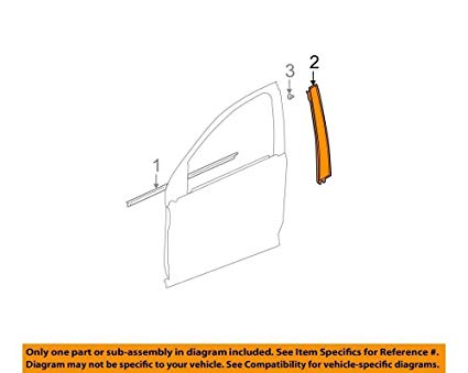 425x339 genuine gm window frame applique, right, rear - Window Frame Drawing