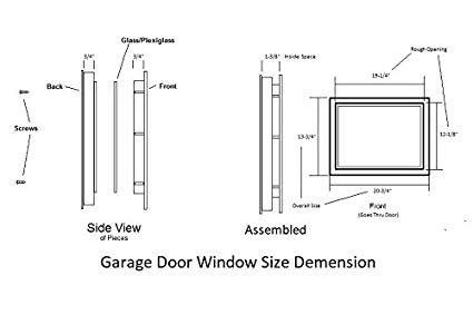 425x283 garage door window clear no design - Window Line Drawing