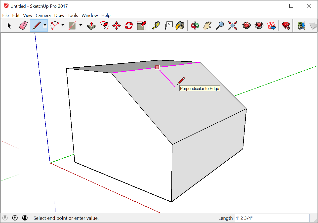 1280x897 introducing drawing basics and concepts sketchup help - Window Line Drawing