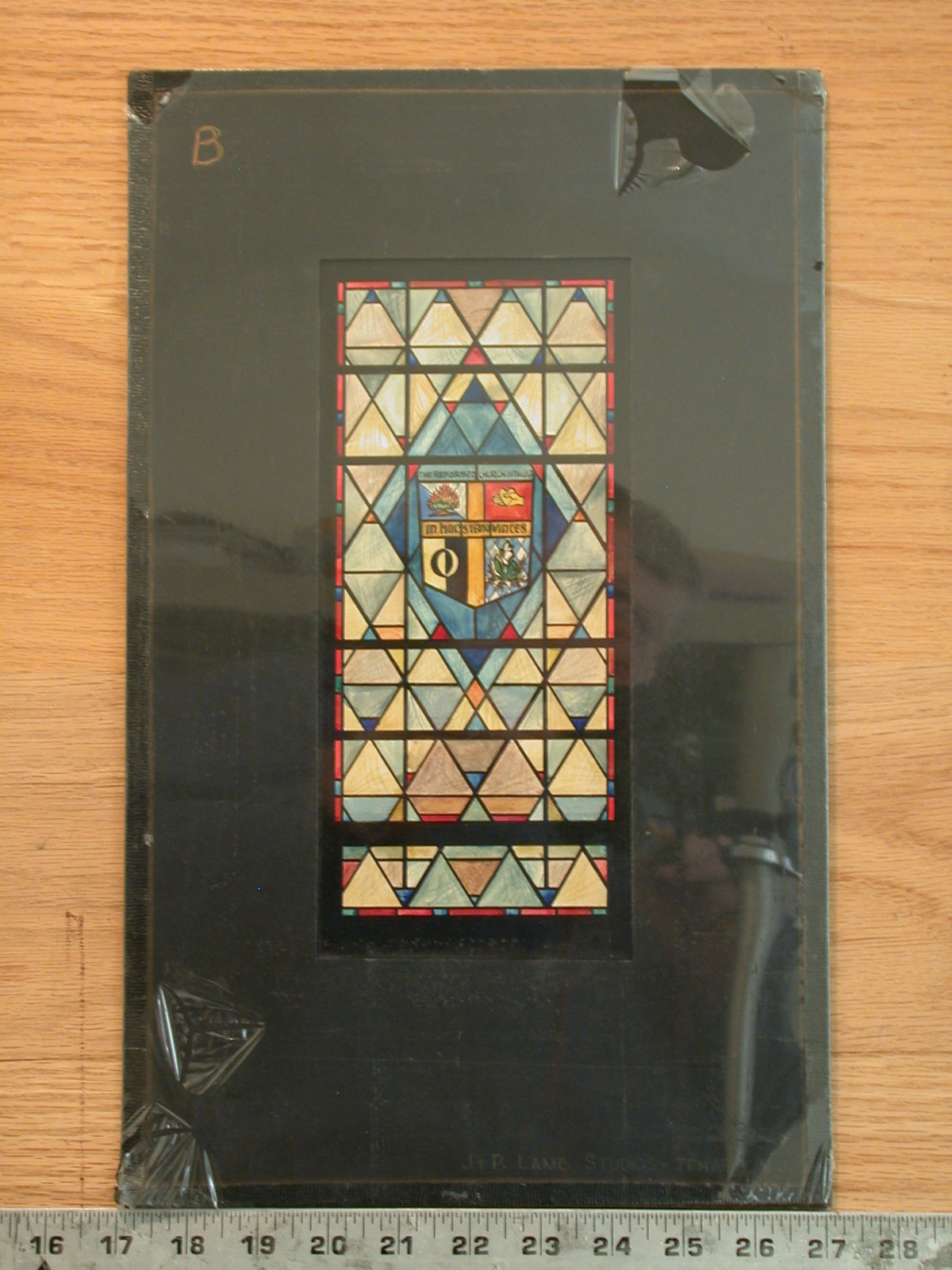 1200x1600 Design Drawing For Stained Glass Window With The Reformed Church - Window Pane Drawing