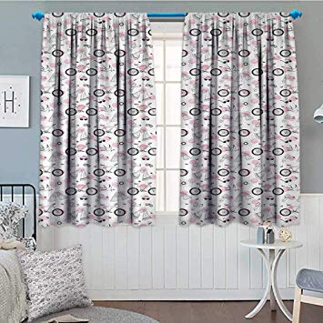 355x355 Anniutwo Bicycle Blackout Window Curtain Springtime - Window With Curtains Drawing
