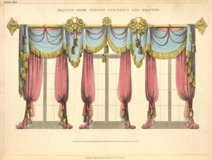 728x550 Decorating Window Treatments For Bathroom In Shower Curtains - Window With Curtains Drawing