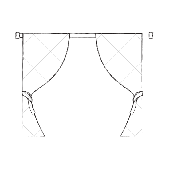 550x550 Curtains Drawing Man Huge Freebie! Download For Powerpoint - Window With Curtains Drawing