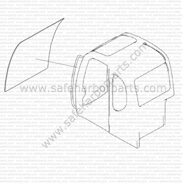 640x640 Kobelco Excavator Front Upper Windshield For Sale - Windshield Drawing