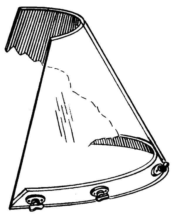 593x750 Windshield Fastener - Windshield Drawing