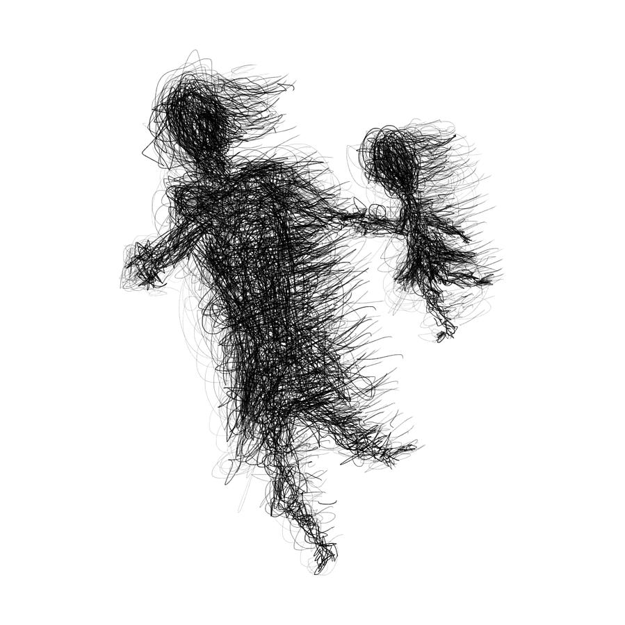 899x900 Etching - Windy Day Drawing