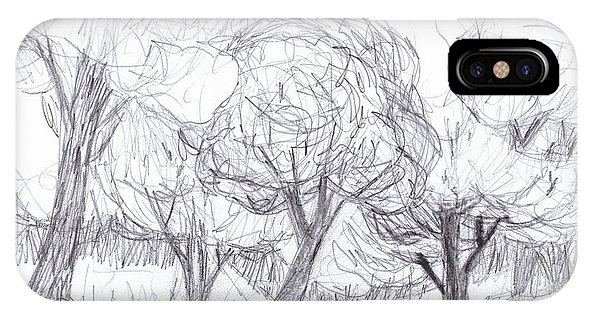 592x316 Windy Day Iphone X Case For Sale - Windy Day Drawing