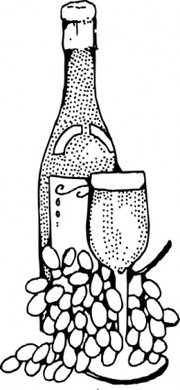180x390 Free Wine Bottle Clipart And Vector Graphics - Wine Bottle Line Drawing
