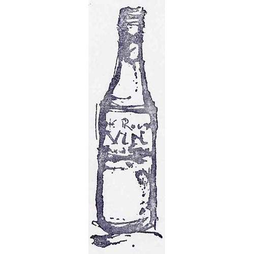 500x500 Wine Bottle Foam Mounted Cling - Wine Bottle Line Drawing