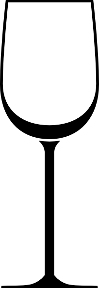 204x594 White Wine Glass Clip Art - Wine Cup Drawing