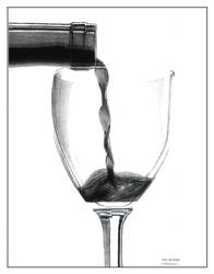 196x250 Wine Drawing - Wine Drawing