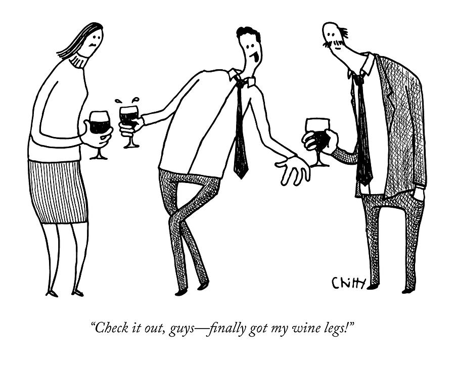 900x724 A Man Drinking Wine Stands On Unsteady Legs Drawing - Wine Drawing