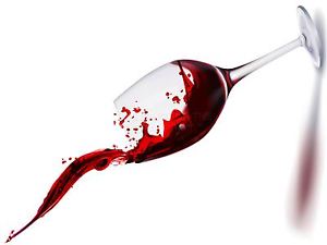 300x225 Art Print Poster Painting Drawing Red Wine Glass Tilt Splash - Wine Glass Drawing