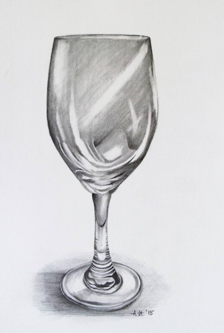 Wine Glass Drawing at PaintingValley.com | Explore collection of Wine ...