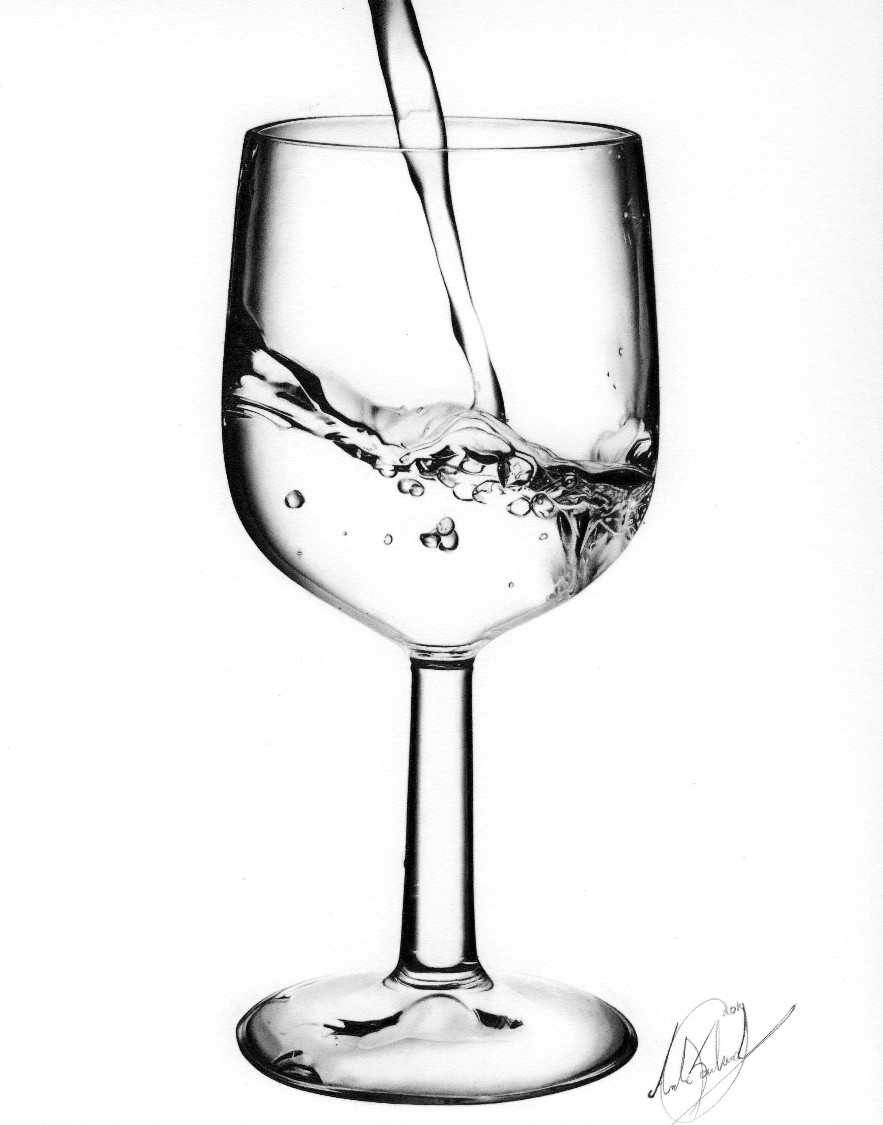 2961x3773 Wine Glass With Water Drawing - Wine Glass Drawing