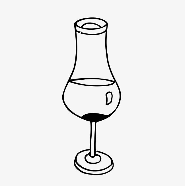 650x651 Graffiti Wine Glass Line Drawing Decoration Vector Image - Wine Glass Line Drawing