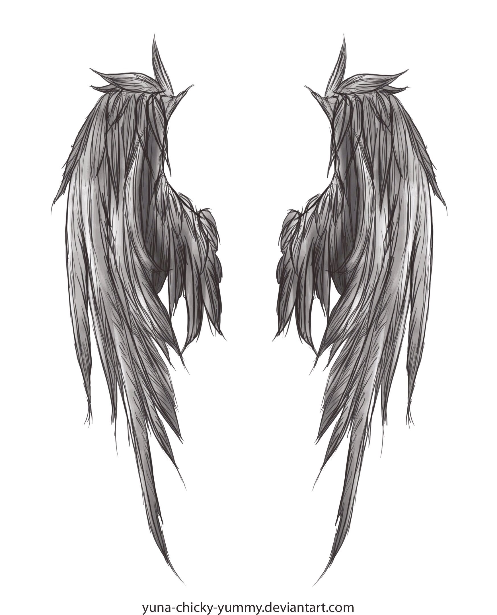 1746x2158 cherub drawing wing tattoo for free download - Wing Tattoo Drawing