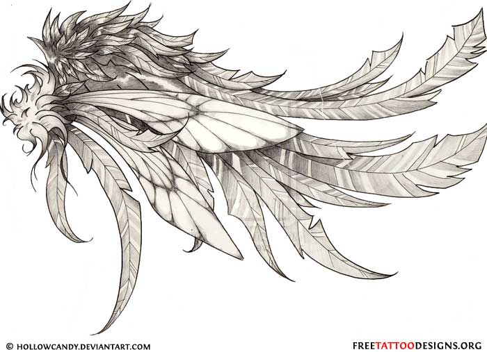 700x507 angel tattoos angel wings, guardian angel and st michael designs - Wing Tattoo Drawing