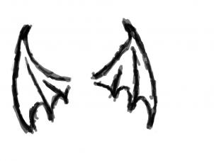 302x227 How To Draw Bat Or Vampire Wings, Step - Wings Drawing Easy