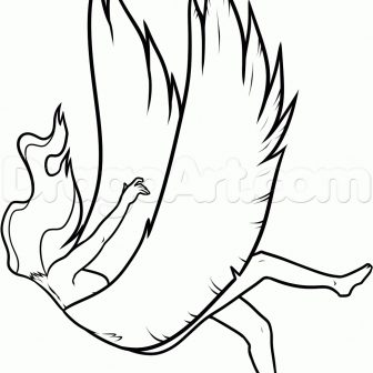 336x336 Angel Wings Drawing Easy Step - Wings Drawing Easy