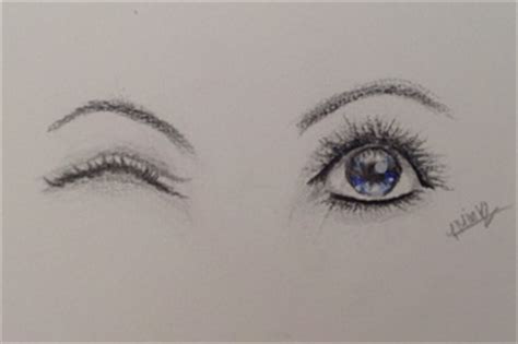 474x315 winking eye drawing - Winking Eye Drawing