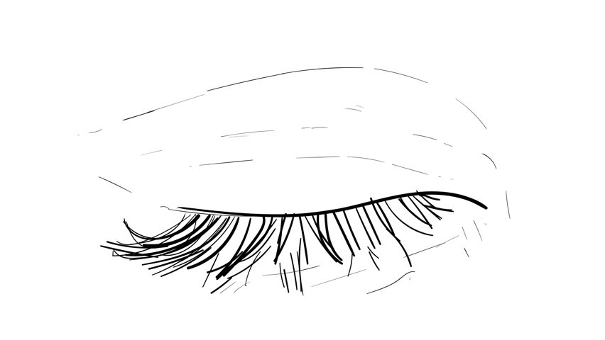 852x480 cartoon blinking or winking eye stock footage video - Winking Eye Drawing