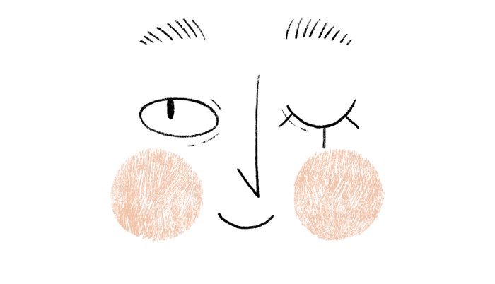 700x402 winky face pillow sham - Winky Face Drawing