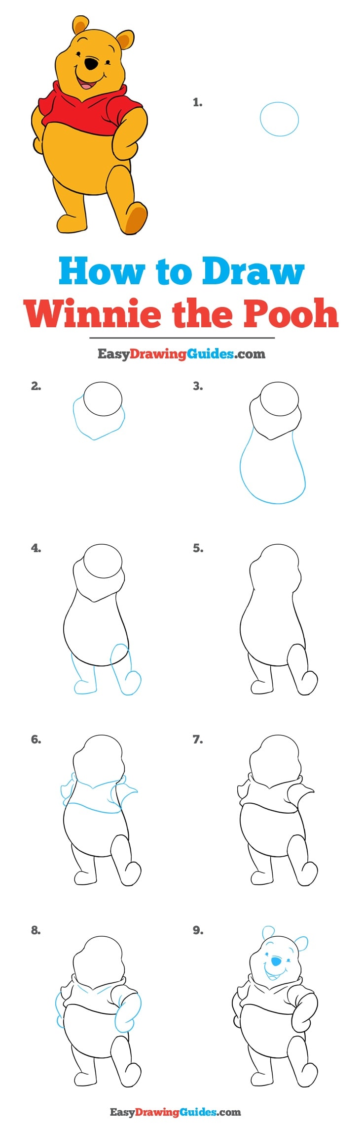 736x2292 How To Draw Winnie The Pooh - Winnie Drawing