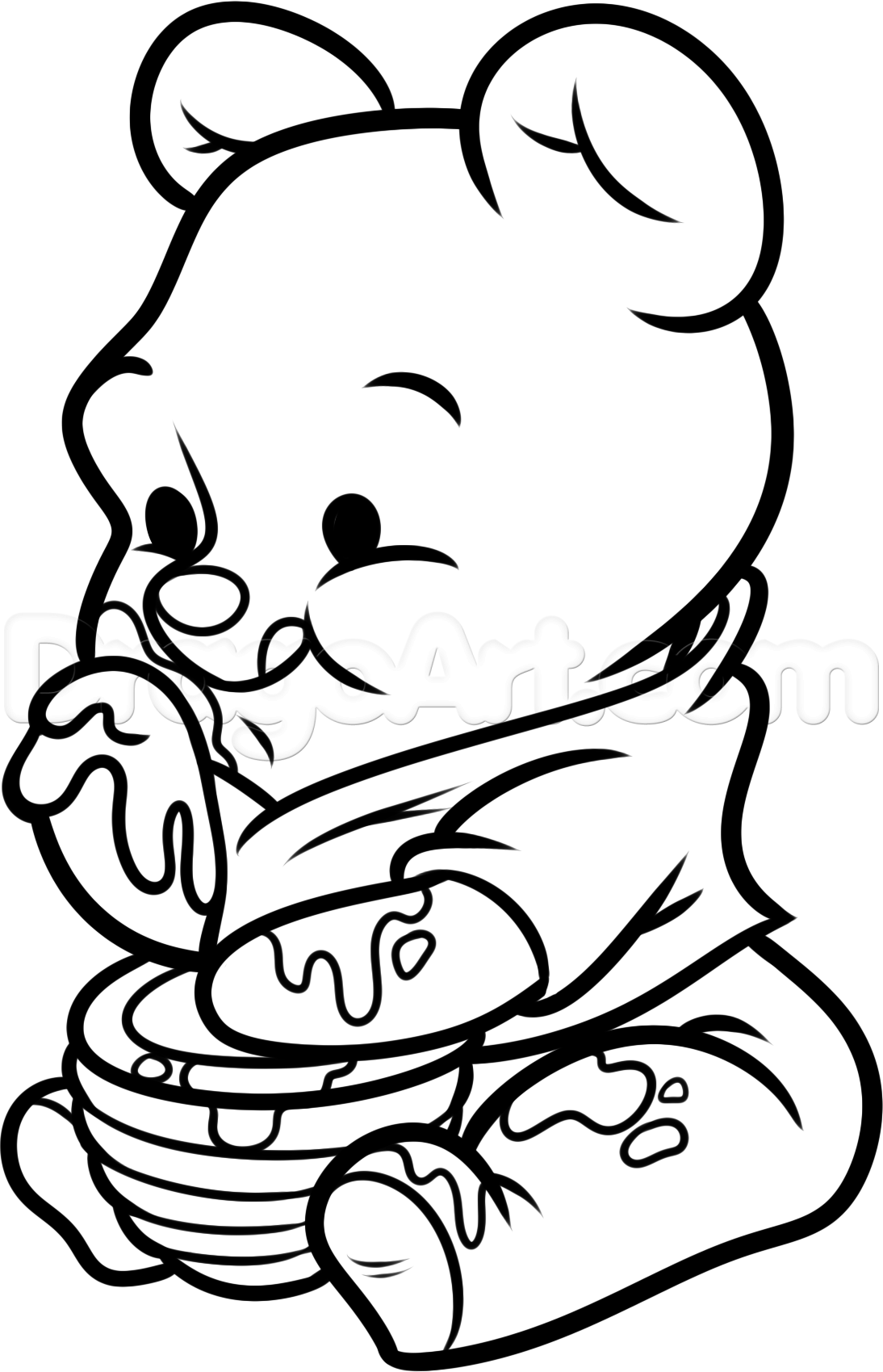 1094x1699 How To Draw Chibi Winnie The Pooh, Pooh Bear Step Drawing - Winnie Drawing